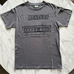 The Beatles Abbey Road Gray T Shirt 2005 Green Apple Corps Licensed Adult Size S